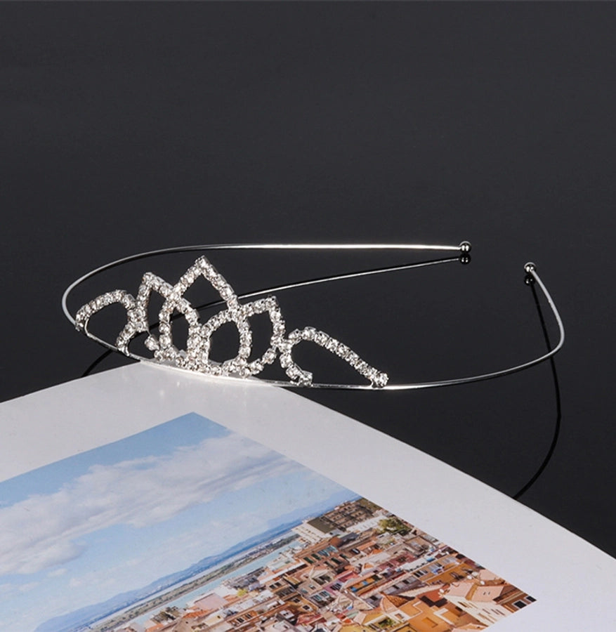 fashion claw chain welding rhinestone hairband Crown wedding bride headdress hair accessories performance birthday crown