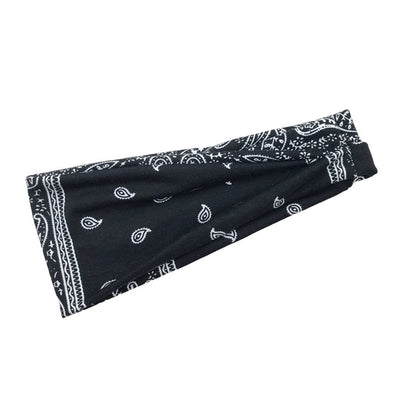 Hair Band Women's Bohemian Printed Headband Yoga Sports Sweat-absorbent Headscarf Cashew Flower Headwear Headband