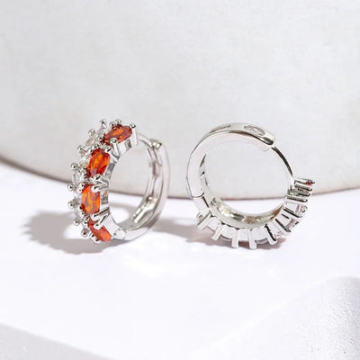 1 Pair Simple Style Geometric Plating Copper Zircon Earrings