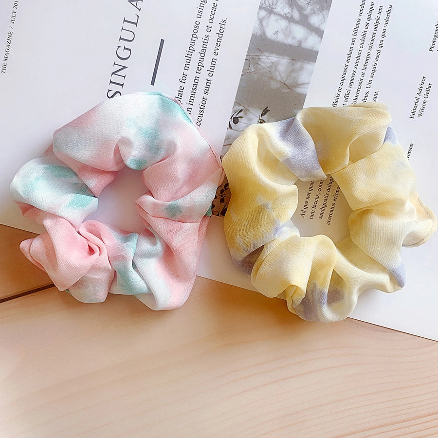 Women's Simple Style Round Cloth Polyester Hair Tie