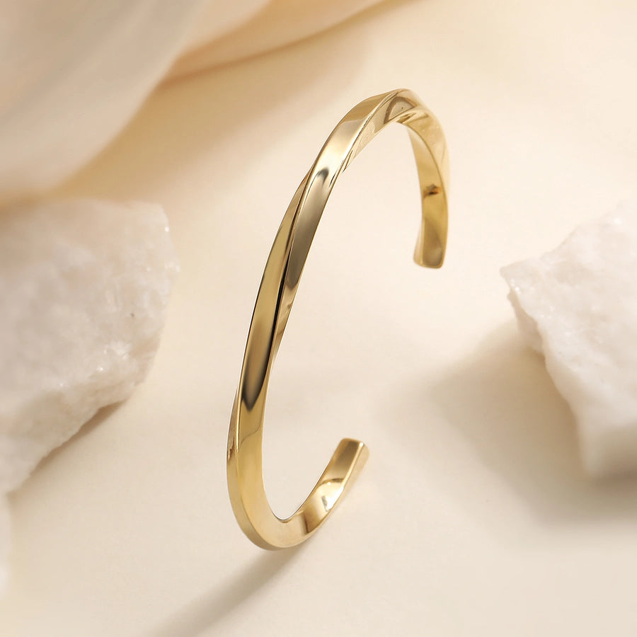 Retro Simple Style Commute Geometric 304 Stainless Steel Cuff Bracelets In Bulk