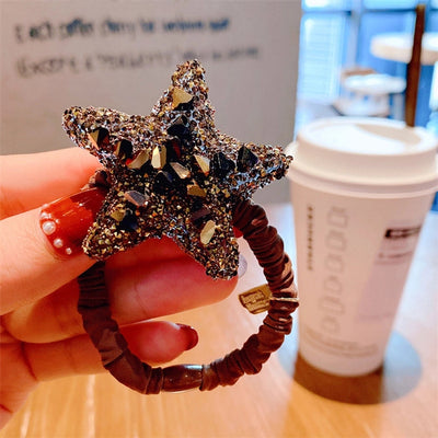 modern style star rhinestone hair tie
