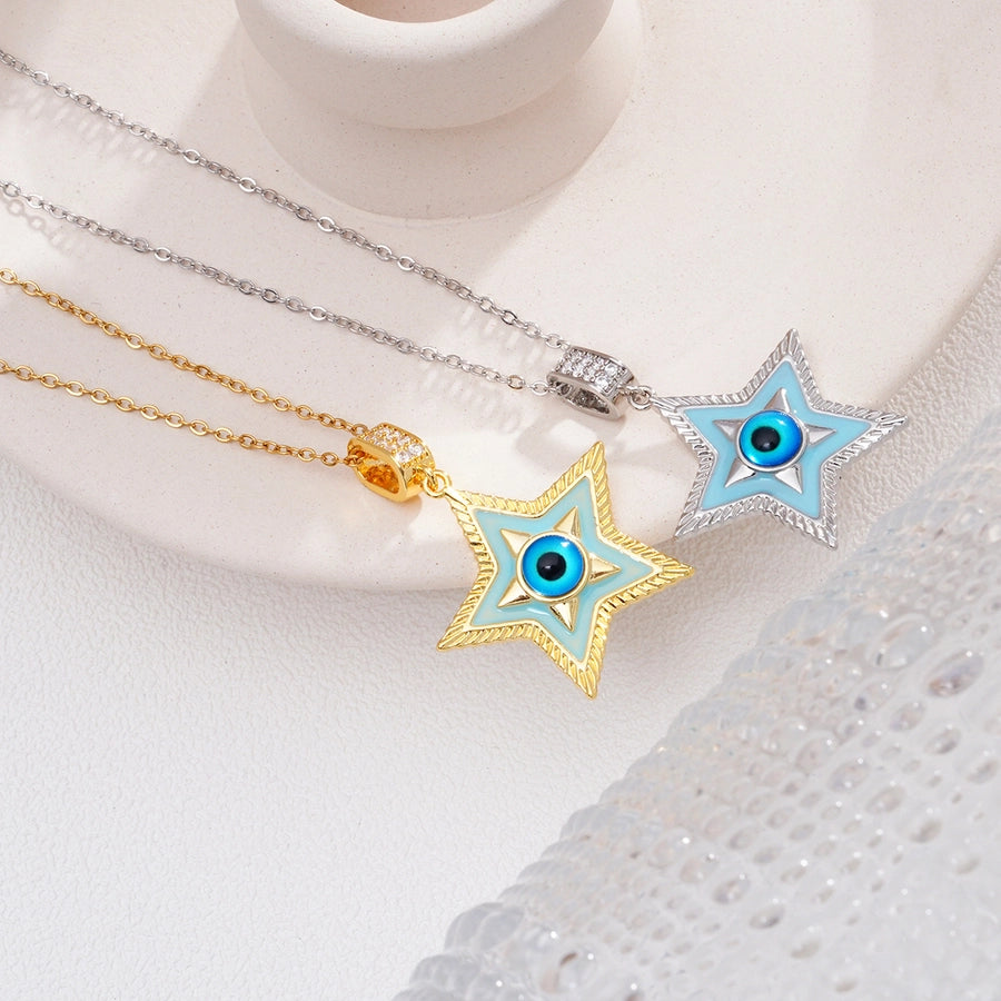 Jewelry Glam Lady Sexy Eye 304 Stainless Steel Copper Pendant Necklace