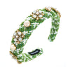 sweet round cloth plating inlay rhinestones pearl hair band