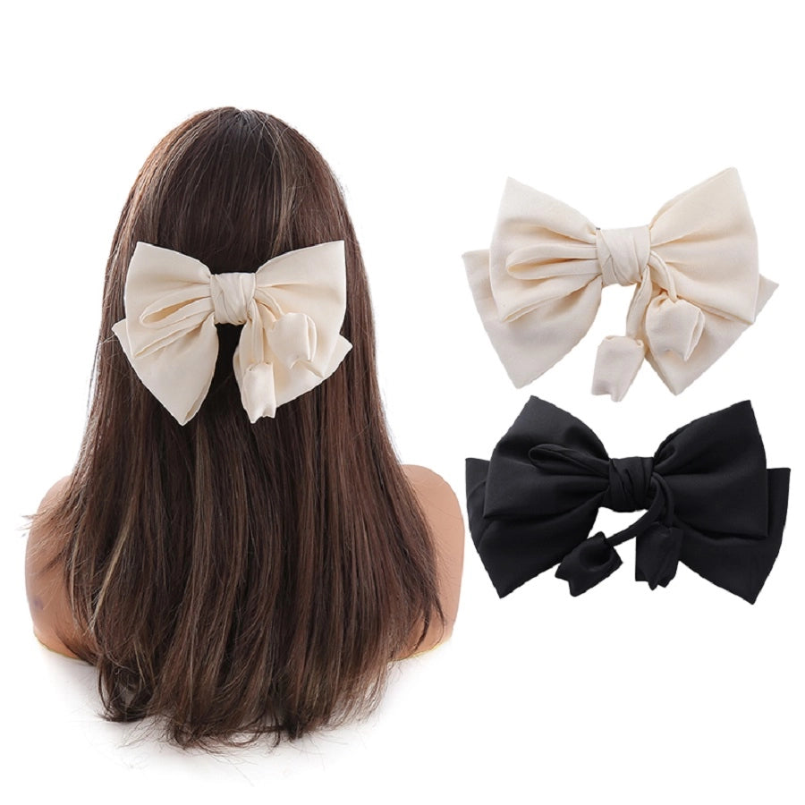 Women's Elegant Princess Sweet Bow Knot Tulip satin Hair Clip