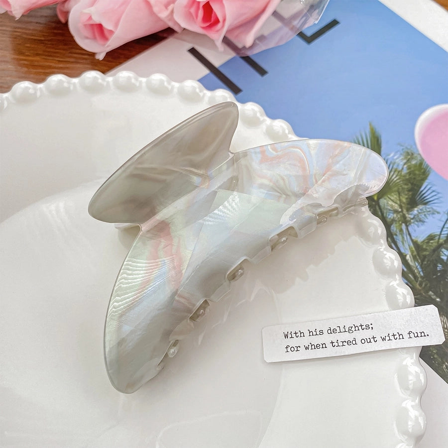 Women's Sweet Color Block PVC Hair Claws