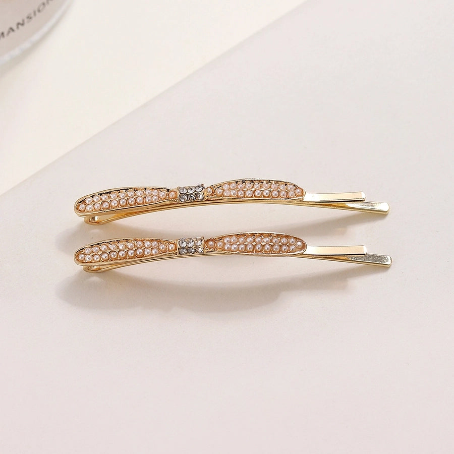 cute sweet solid color metal plating hair clip