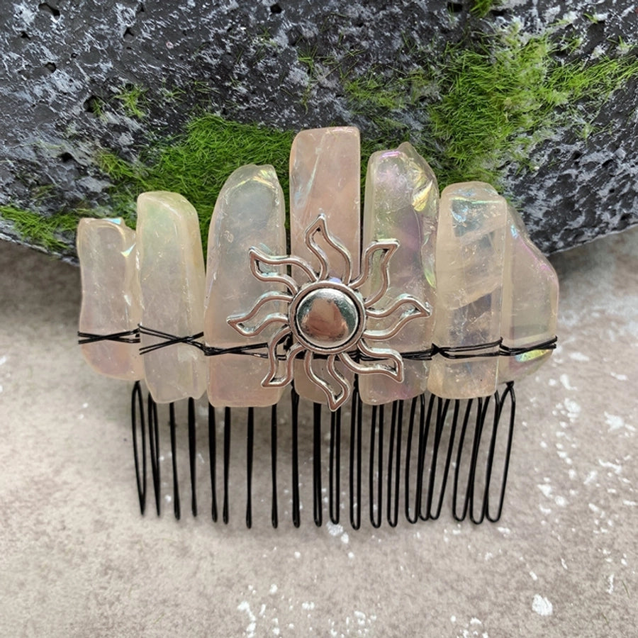 fashion sun crown crystal insert comb 1 piece