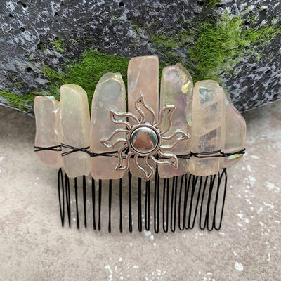 fashion sun crown crystal insert comb 1 piece