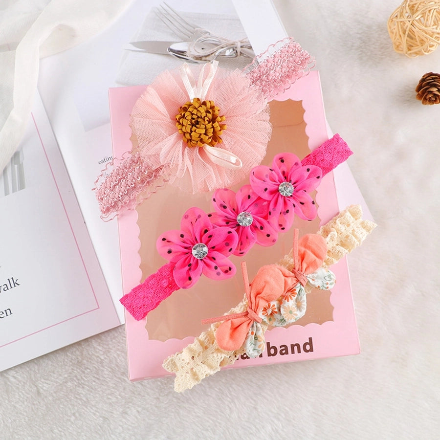 Korean style baby hair band cute princess bow flower crown children hair accessories newborn photo headdress suit