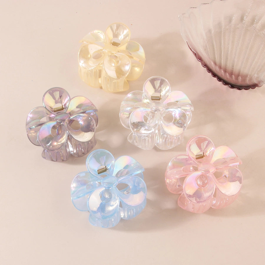 Women's Simple Style Classic Style Flower Plastic Resin Stoving Varnish Hair Claws
