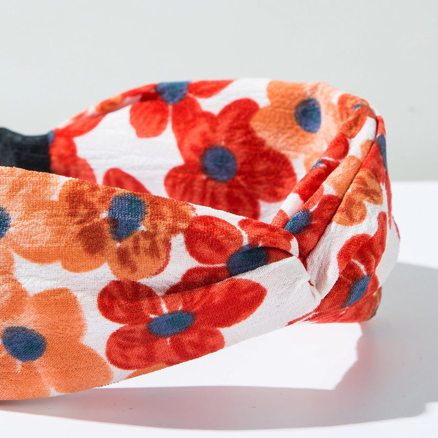 Women's Simple Style Classic Style Flower Alloy Cloth Printing Hair Band