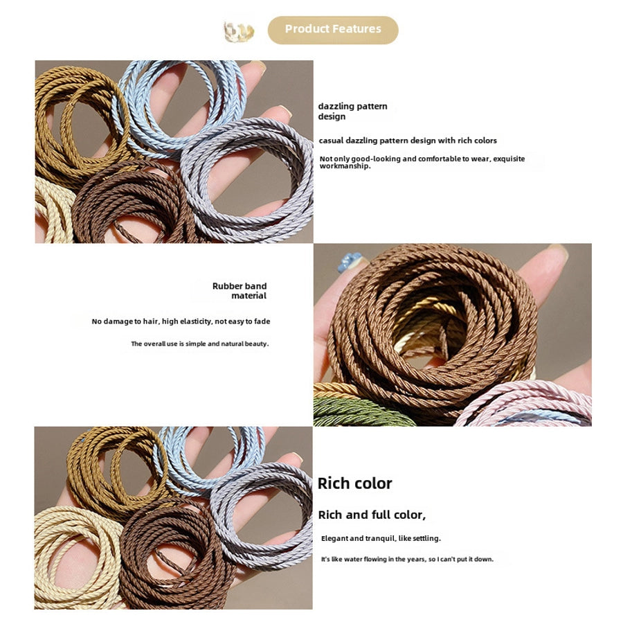 Canned rubber band women's tie head high elastic durable hair rope tie head  new rubber band high ponytail hair rope hair ring