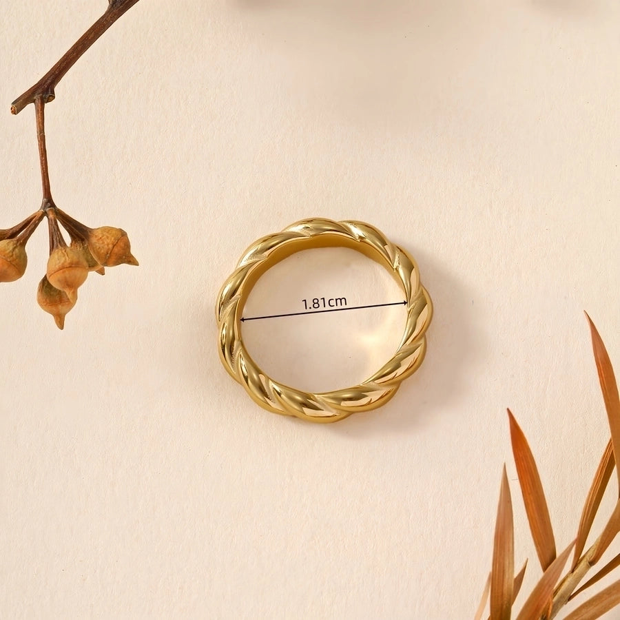 Jewelry IG Style Simple Style Geometric 304 Stainless Steel 18K Gold Plated Rings