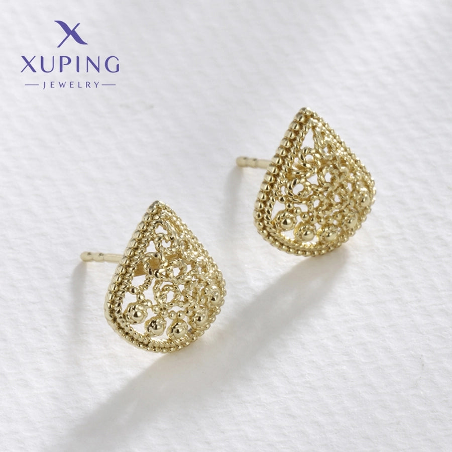 1 Pair Retro Simple Style Triangle Plating Copper 18K Gold Plated Ear Studs