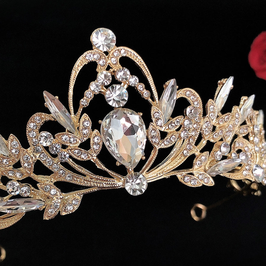 Simple Fashion Bridal Crown  Popular Wedding Headwear Diamond Baroque Bridal Crown Accessories