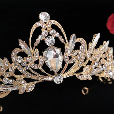 Simple Fashion Bridal Crown  Popular Wedding Headwear Diamond Baroque Bridal Crown Accessories