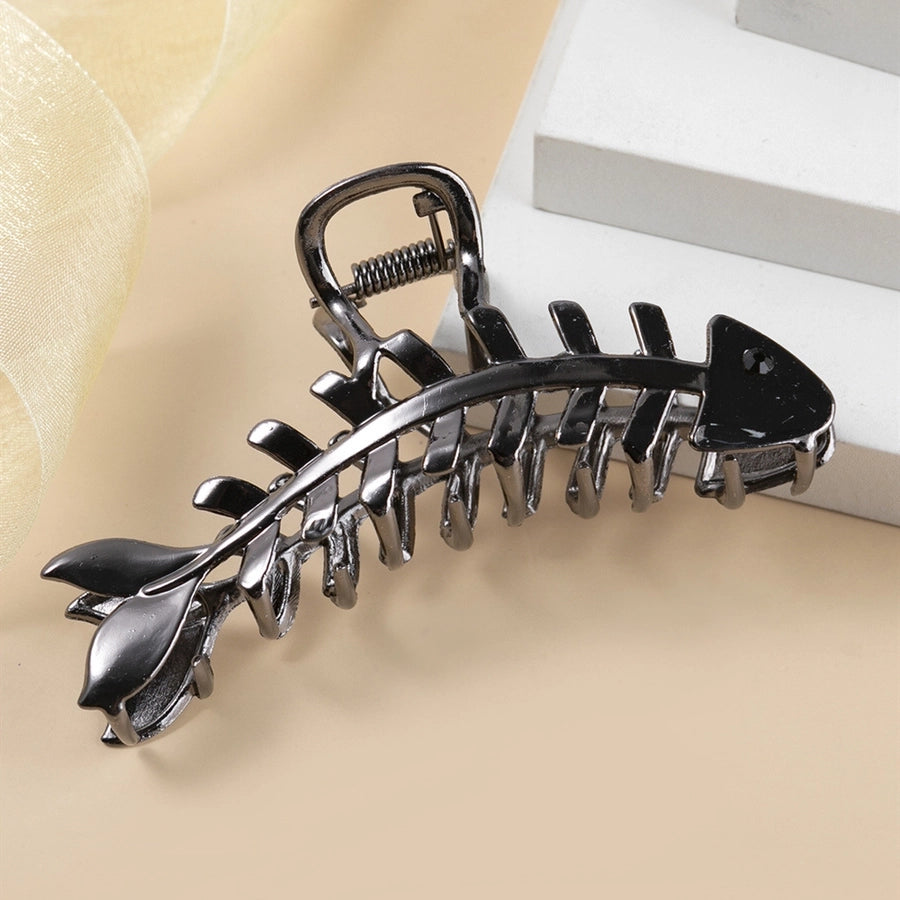 women's simple style geometric metal plating hair claws