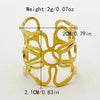 Jewelry Sweet Simple Style Korean Style Waves Flower 304 Stainless Steel Natural Stone 14K Gold Plated Enamel Inlay Open Rings