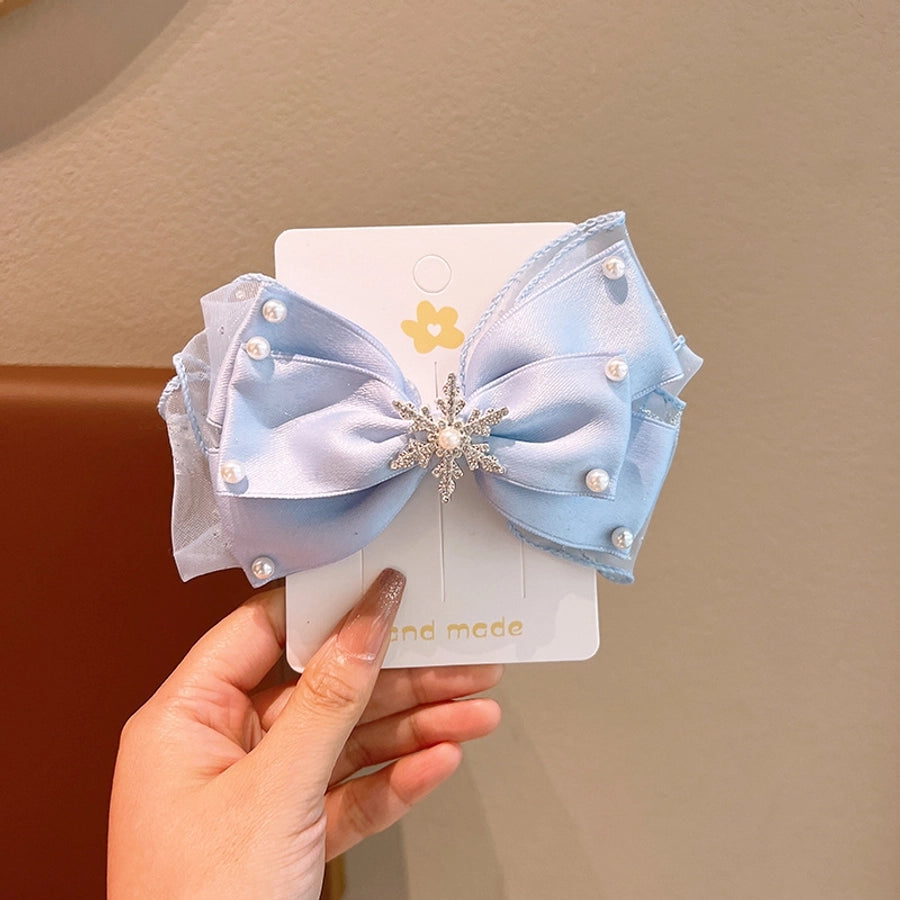 Kid'S Ethnic Style Bow Knot Synthetic Yarn Organza Hair Clip