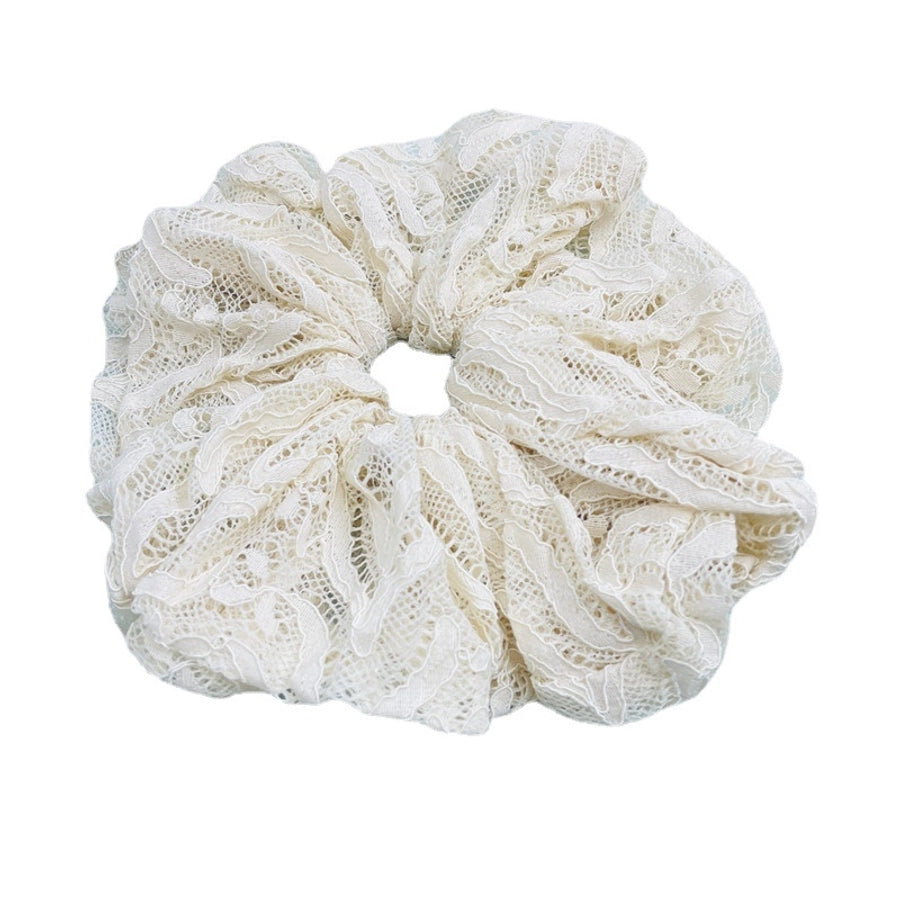 simple style solid color cloth lace hair tie 1 piece