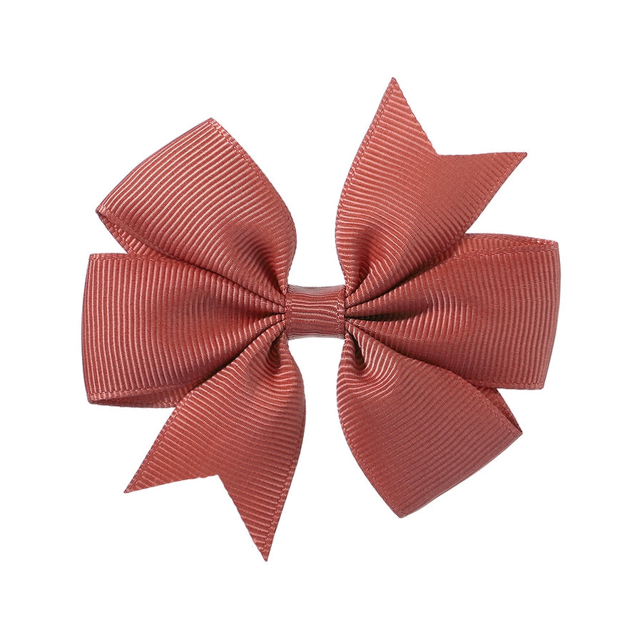 fashion solid color bow knot cloth hair clip 1 piece