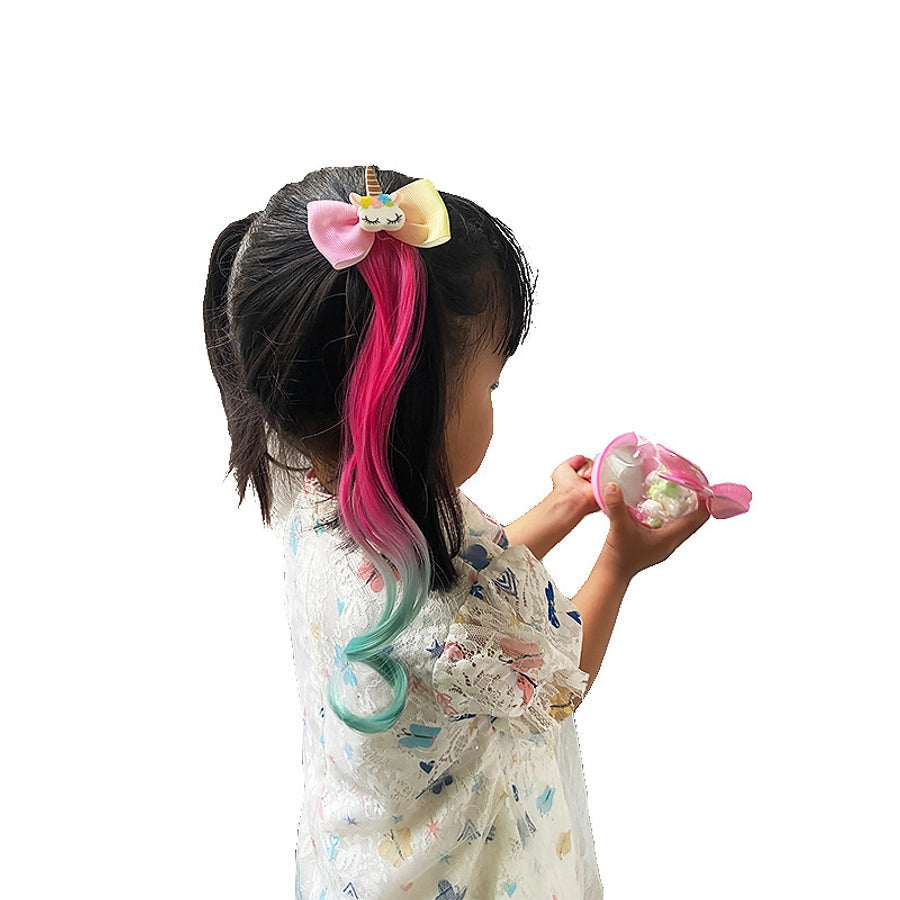 girl's cute sweet bow knot cloth high temperature wire hair clip