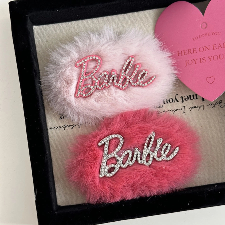 simple style  plastic inlay rhinestones hair clip