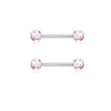 1 Pair Nipple Rings & Studs Hip-Hop Shiny Heart Shape Flower Butterfly 316L Stainless Steel  Copper Inlay Zircon Nipple Rings & Studs