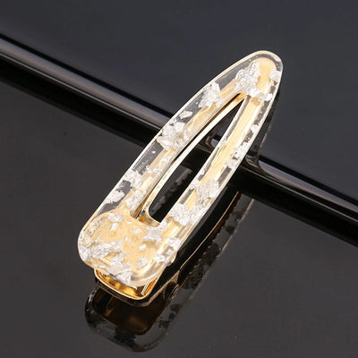 retro color block polka dots acetic acid sheets hair clip 1 piece