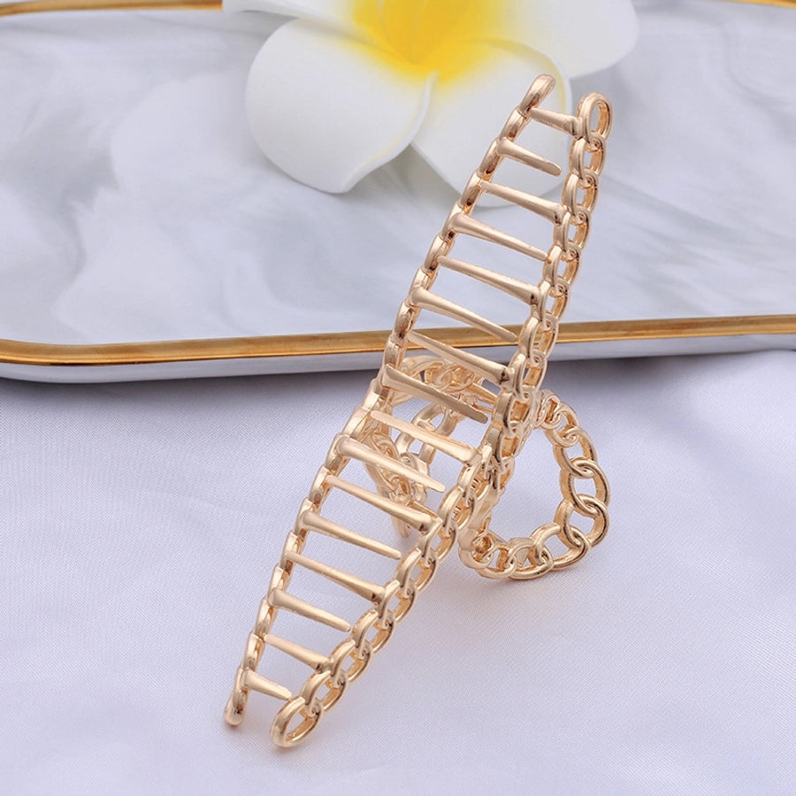 Women's net red hair clip large plate alloy grip women's back head butterfly shark clip hairpin