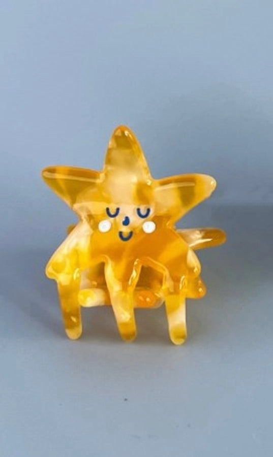 simple style clouds star arylic hollow out hair claws