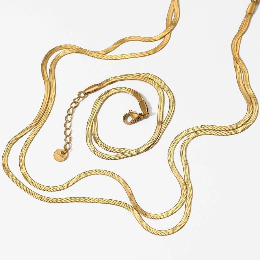 Jewelry Vacation Modern Style Solid Color 304 Stainless Steel 16K Gold Plated White Gold Plated Gold Plated Polishing Plating Bracelets Anklet Necklace