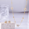 Jewelry Sweet Simple Style Flower Titanium Steel Bracelets Earrings Necklace