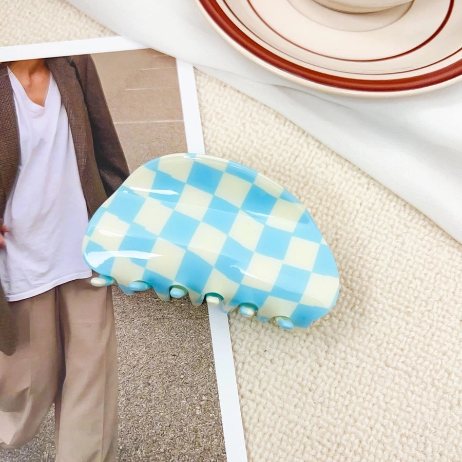 simple style lattice pvc hollow out hair claws