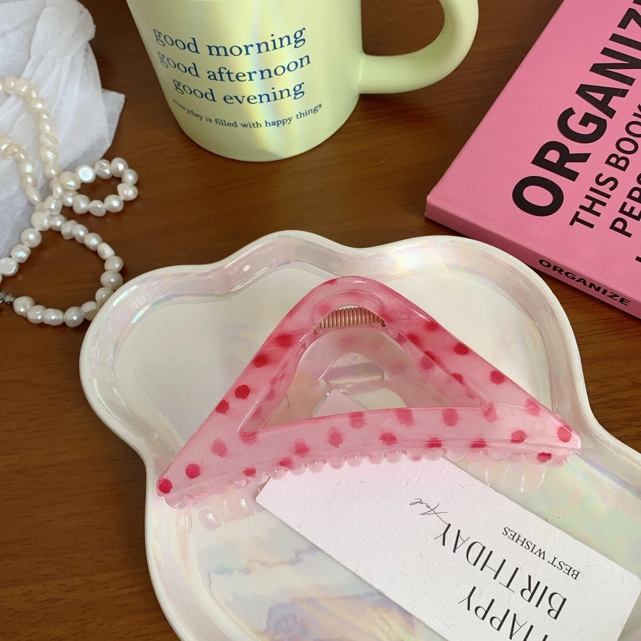 Women's Casual Simple Style Polka Dots Plastic Hollow Out Hair Claws