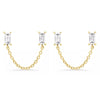 1 Pair Casual Elegant Geometric Copper Zircon 24K Gold Plated Drop Earrings