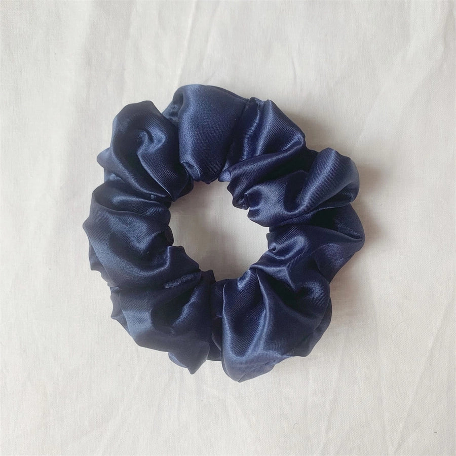simple style commute solid color cloth handmade pleated hair tie