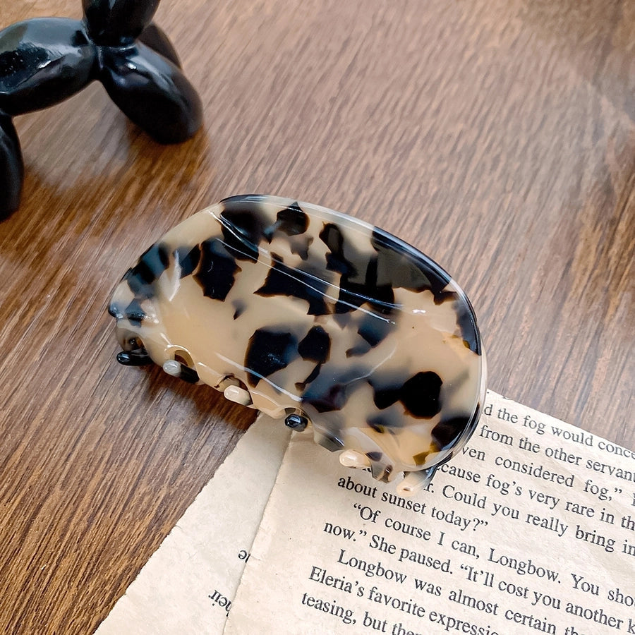 cute color block acetic acid sheets printing hair claws