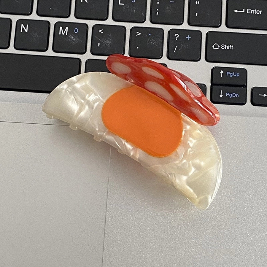 simple style bow knot acetic acid sheets printing hair claws