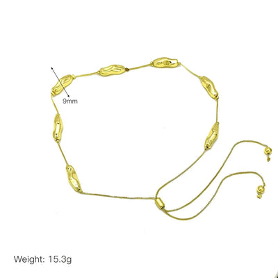 Copper 18K Gold Plated Plating Geometric Pendant Necklace