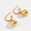 1 Pair IG Style Simple Style Water Droplets Brass 18K Gold Plated Drop Earrings