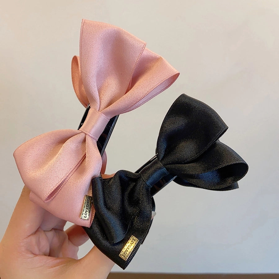 Women's Simple Style Bow Knot Cloth Hair Claws