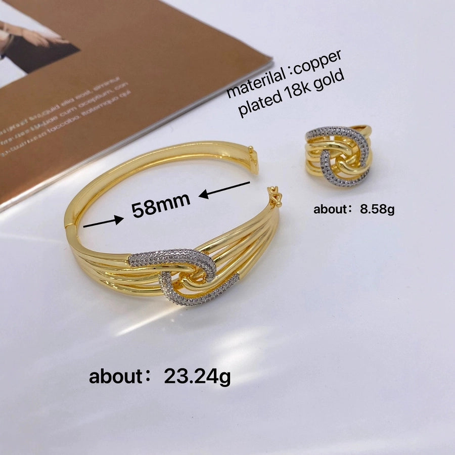 Jewelry Vintage Style Geometric Copper Mixed Metal Rings Bracelets