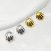 1 Pair Elegant Cute Commute Shell Stamping 304 Stainless Steel Ear Studs