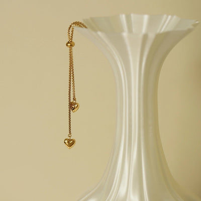 Jewelry Simple Style Heart Shape 304 Stainless Steel Gold Plated Plating Pendant Necklace