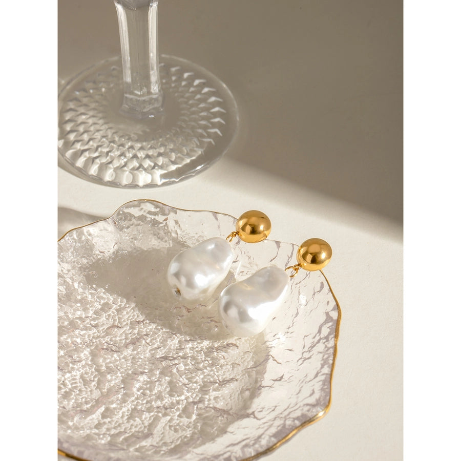 1 Pair Simple Style Classic Style Geometric 304 Stainless Steel Drop Earrings