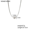 Jewelry Simple Style Heart Shape 304 Stainless Steel Zircon 18K Gold Plated Pendant Necklace