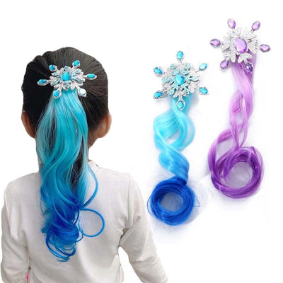 Kid'S Princess Snowflake high temperature wire Diamond Hair Clip