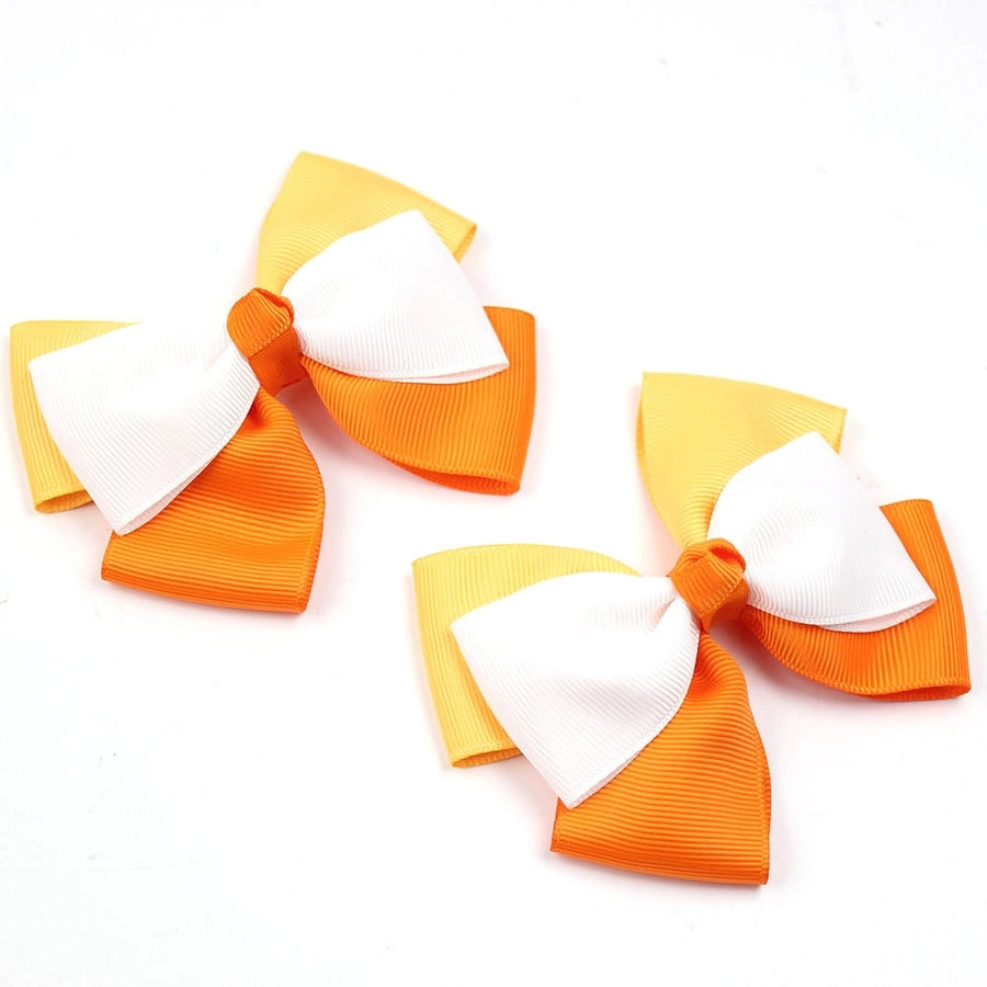 Girl'S IG Style Sweet Bow Knot Cloth Inlay Rhinestones Hair Clip